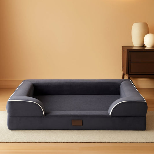 The Velvet Haven — Waterproof Orthopedic Bed for Large Senior Dogs